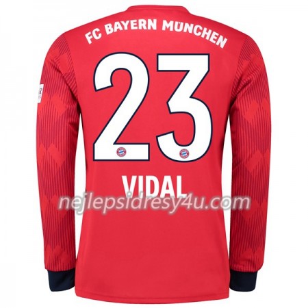 Fotbalový Dres FC Bayern Mnichov Vidal 23 Domácí 2018/19 Dlouhý Rukáv